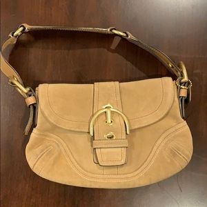 Coach Tan Suede Handbag